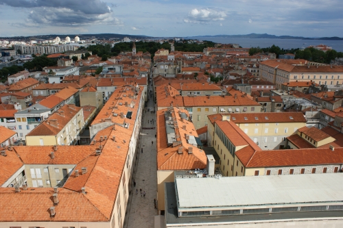 Zadar von oben aus dem Kirchturm