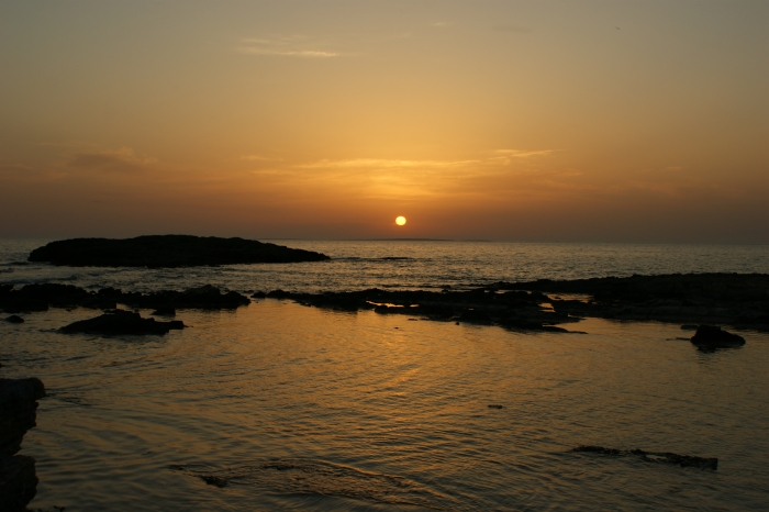 Sonnenuntergang Is Aruta, Westküste Sardiniens